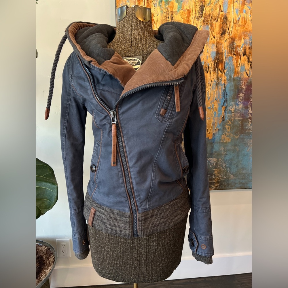 Naketano Navy and Brown Utility Jacket